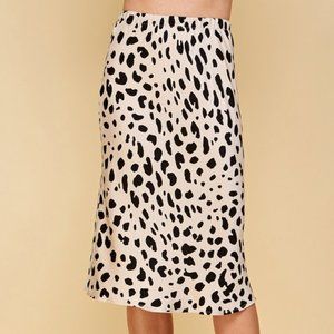 Animal Print Midi Length Skirt